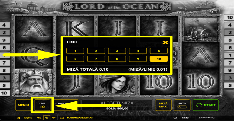 Lord Of The Ocean Adjustable Paylines