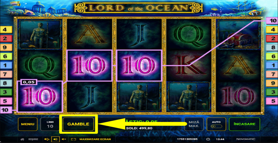 Lord Of The Ocean Gamble Feature