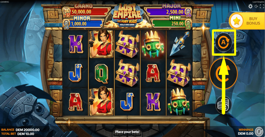 Lost Empire Featuring Ruby Blaze Autoplay Feature