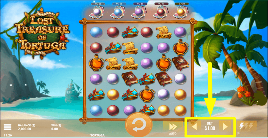 Lost Treasure Of Tortuga Bet Value
