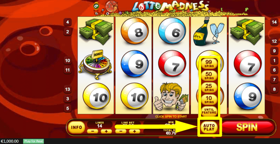 Lotto Madness Autoplay Feature
