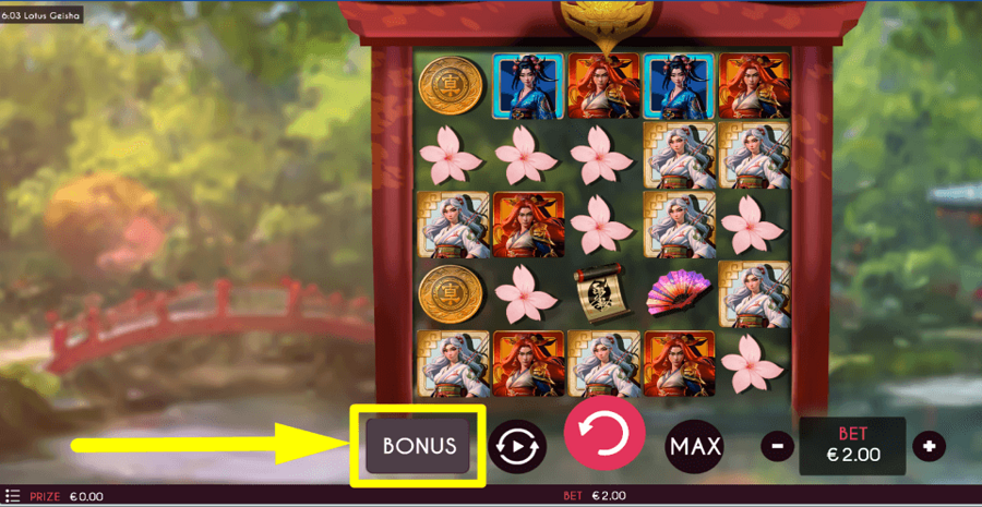 Lotus Geisha Bonus Feature