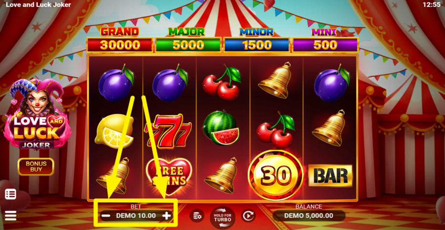 Love And Luck Joker Adjust Bet