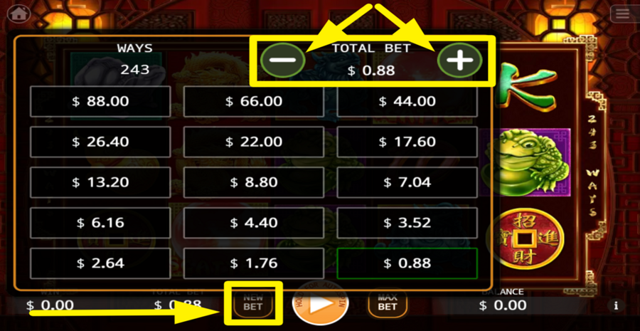 Luck 88 Adjust Bet
