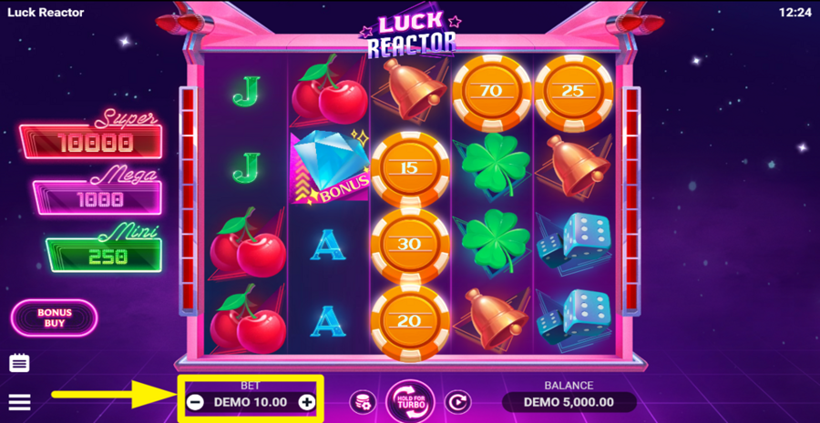 Luck Reactor Adjust Bet