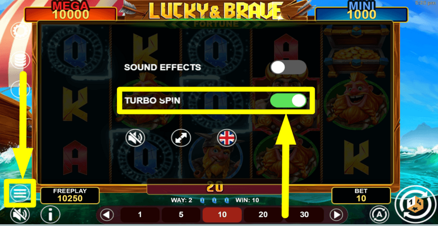 Lucky And Brave Fortune Turbo Feature