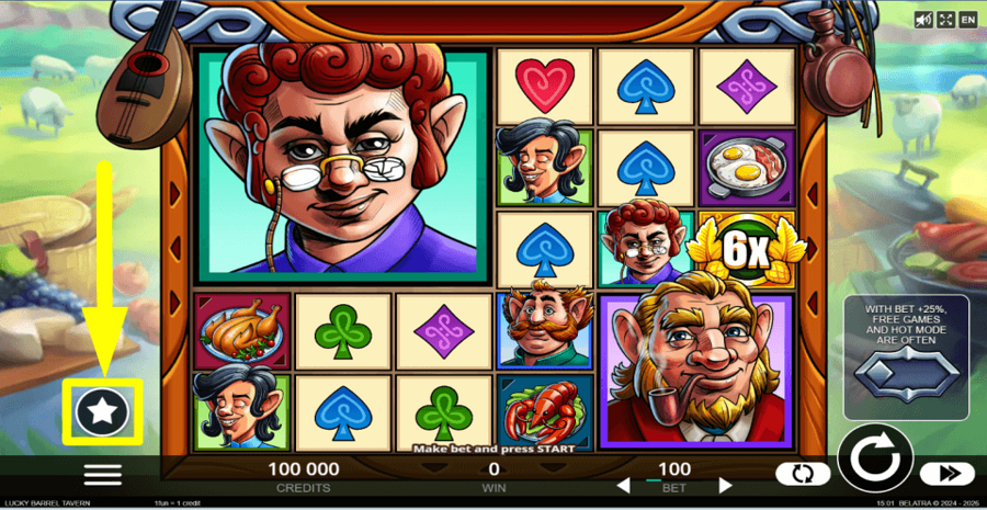 Lucky Barrel Tavern Buy Feature