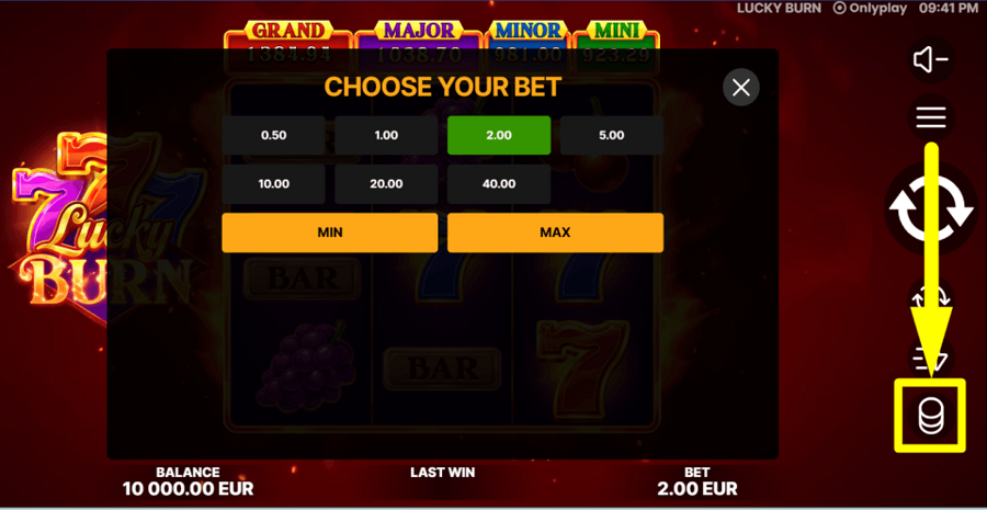 Lucky Burn Bet Value