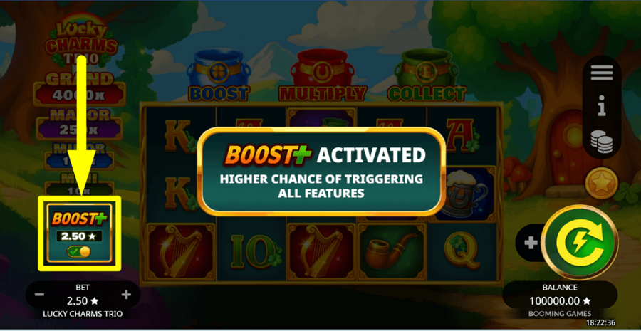Lucky Charms Trio Boost Plus Feature