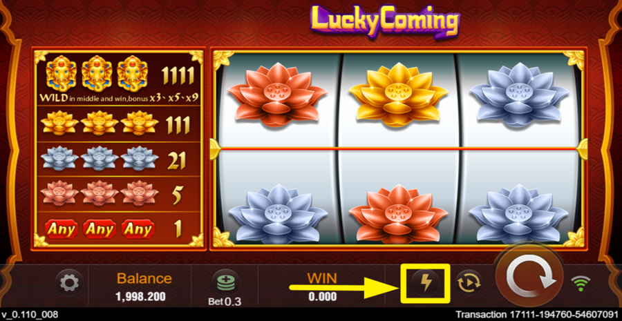 Lucky Coming Turbospin Feature