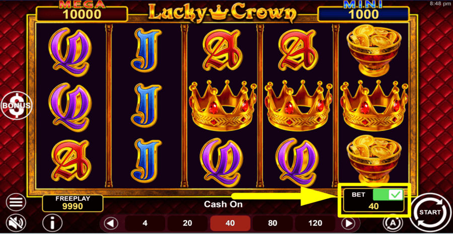 Lucky Crown Hold And Win Cash Plus Feature