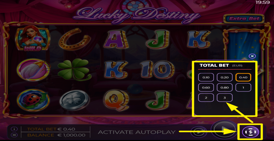 Lucky Destiny Adjust Bet
