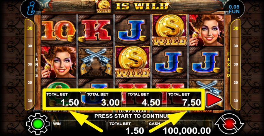 Lucky Dollar Bet Adjust