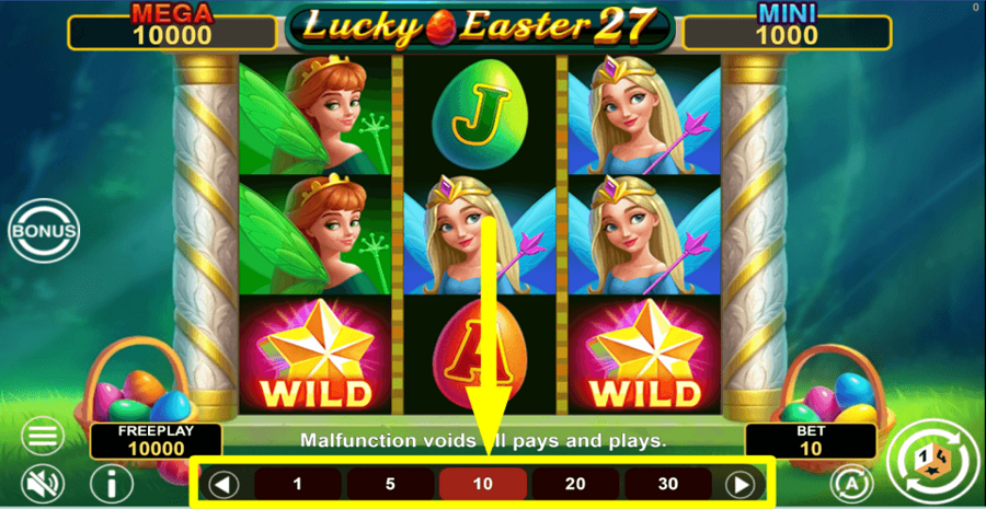 Lucky Easter 27 Hold And Win Bet Value
