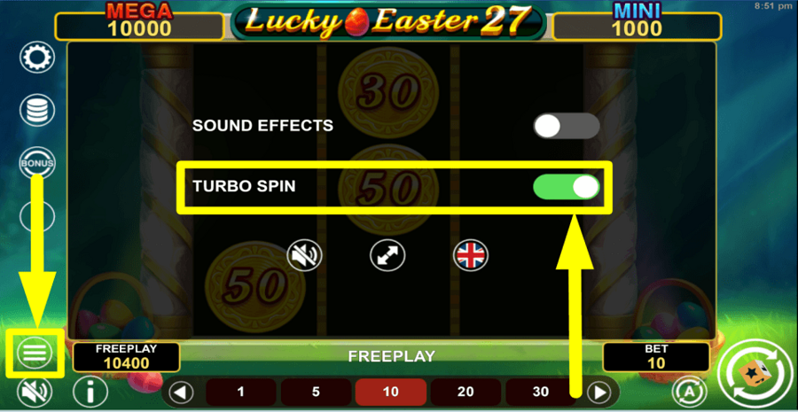 Lucky Easter 27 Hold And Win Turbo Feature