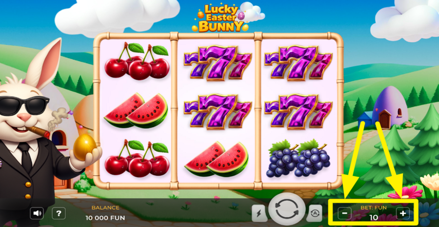 Lucky Easter Bunny Adjust Bet