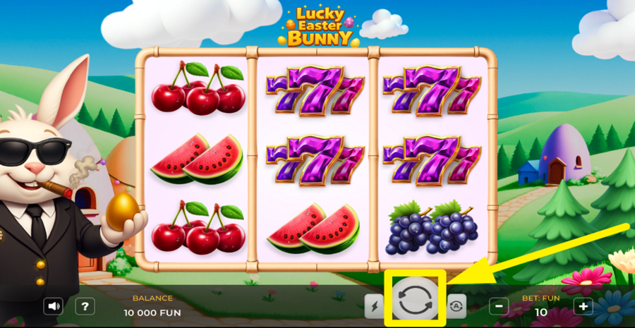 Lucky Easter Bunny Spin