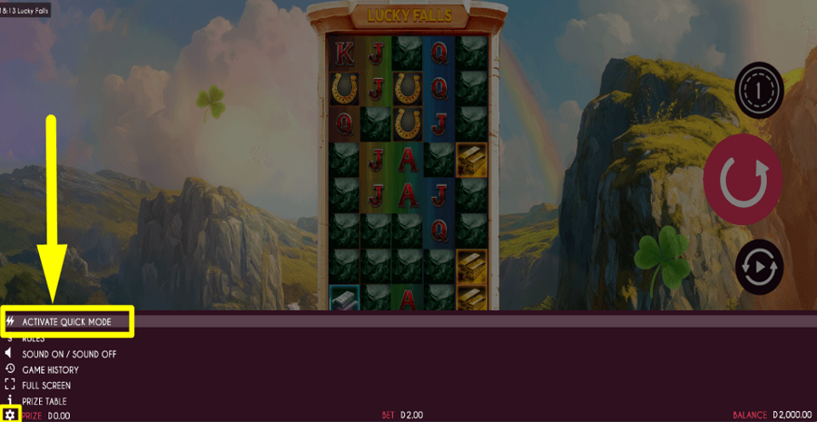 Lucky Falls Turbo Feature