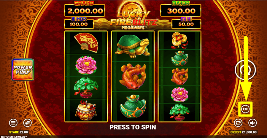 Lucky Fire Blitz Megaways Turbo Feature