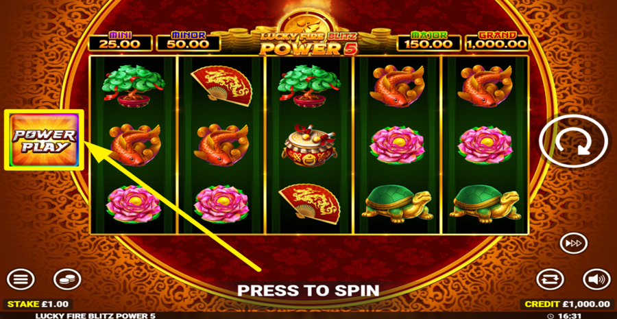 Lucky Fire Blitz Power 5 Power Play
