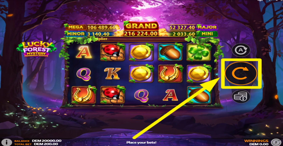 Lucky Forest Spin Button