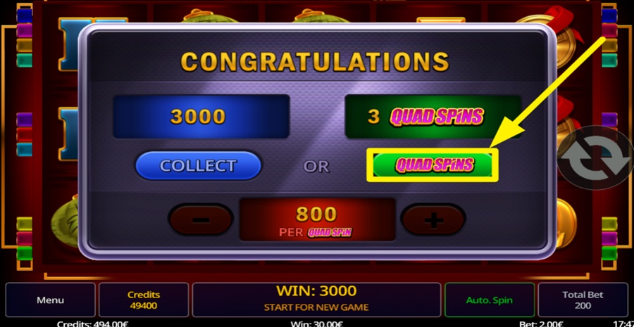 Lucky Fortune Door Wild Quad Spins