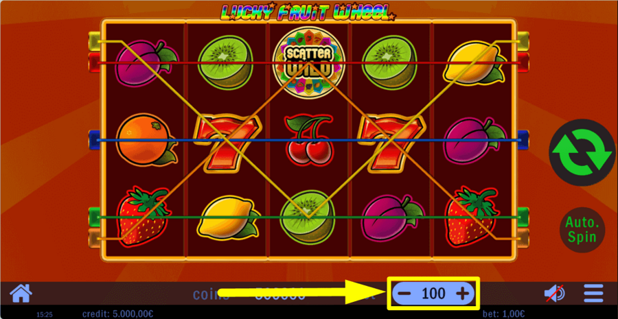 Lucky Fruit Wheel Bet Value