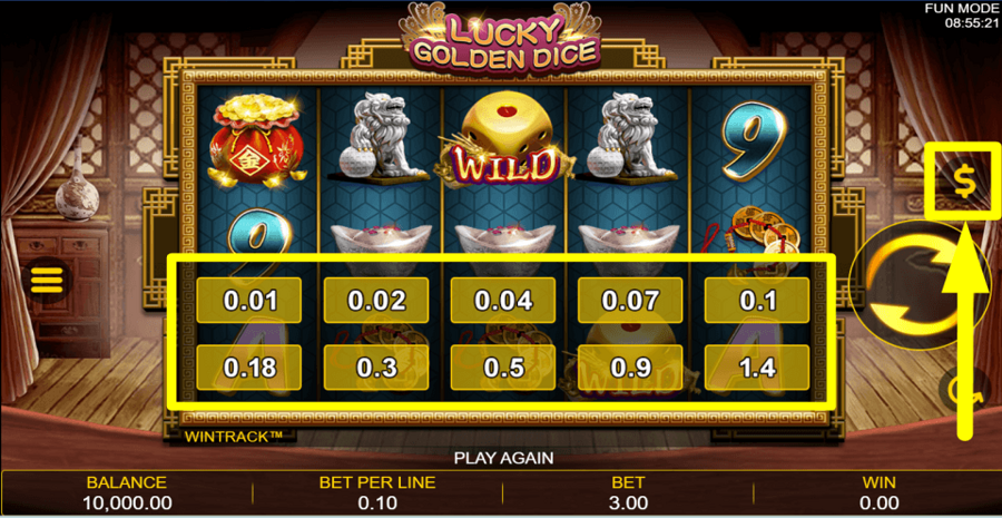 Lucky Golden Dice Bet Value