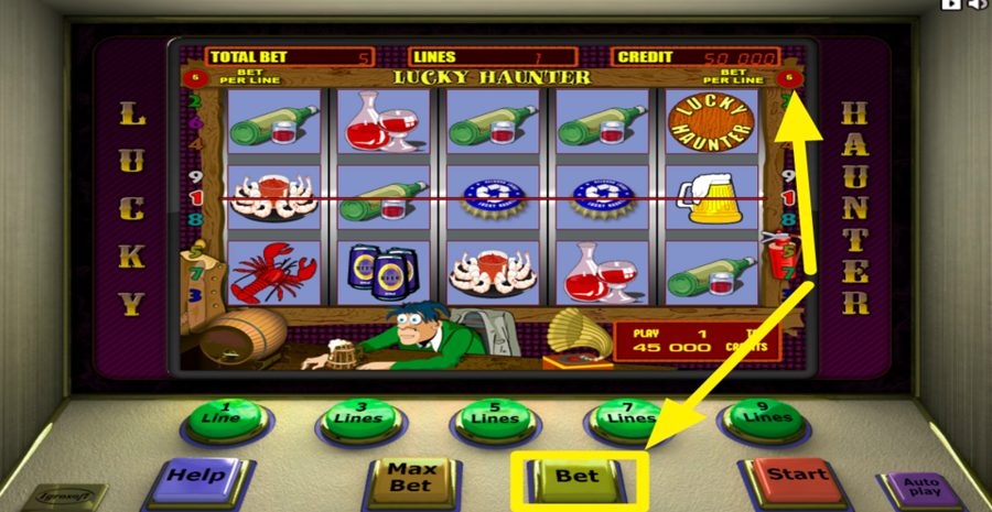 Lucky Haunter Adjust Bet Per Line