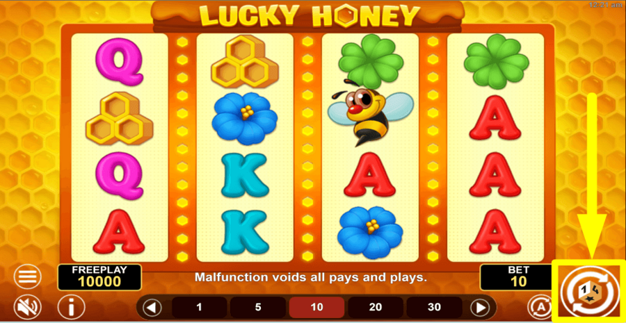 Lucky Honey Spin Button