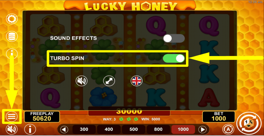 Lucky Honey Turbo Feature