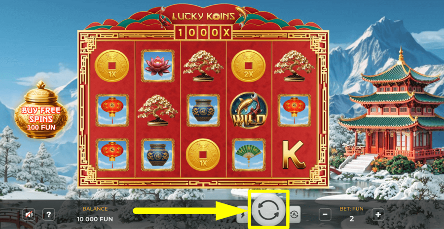 Lucky Koins Spin Button
