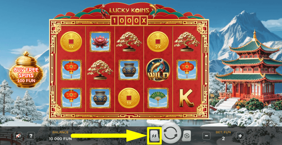 Lucky Koins Turbo Feature