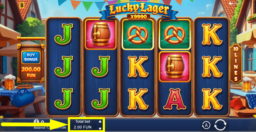 Lucky Lager x9990 Bet Value