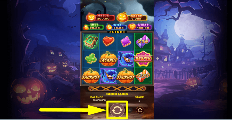 Lucky Lanterns Spin Button