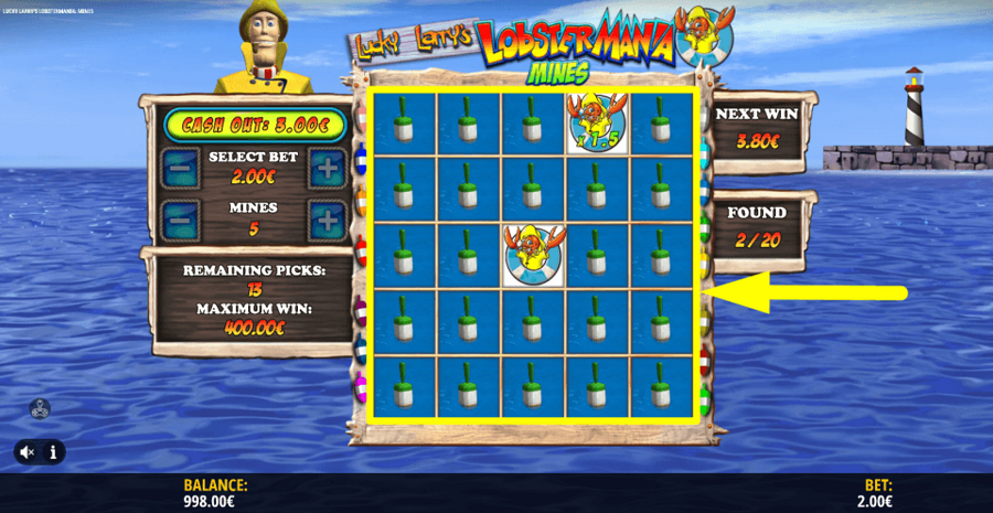 Lucky Larrys Lobstermania Mines Flip Tiles