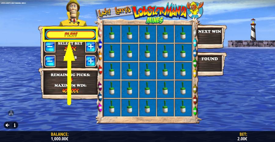 Lucky Larrys Lobstermania Mines Play Button