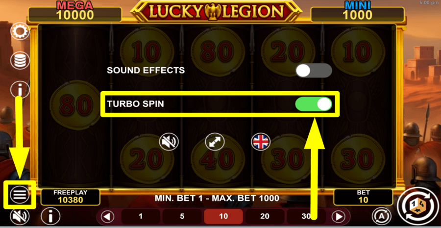 Lucky Legion Hold And Win Turbo Feature