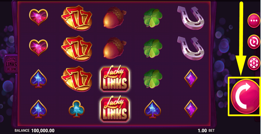 Lucky Links Spin Button