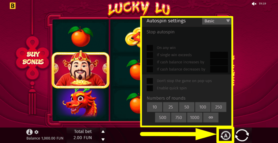 Lucky Lu Autoplay Feature