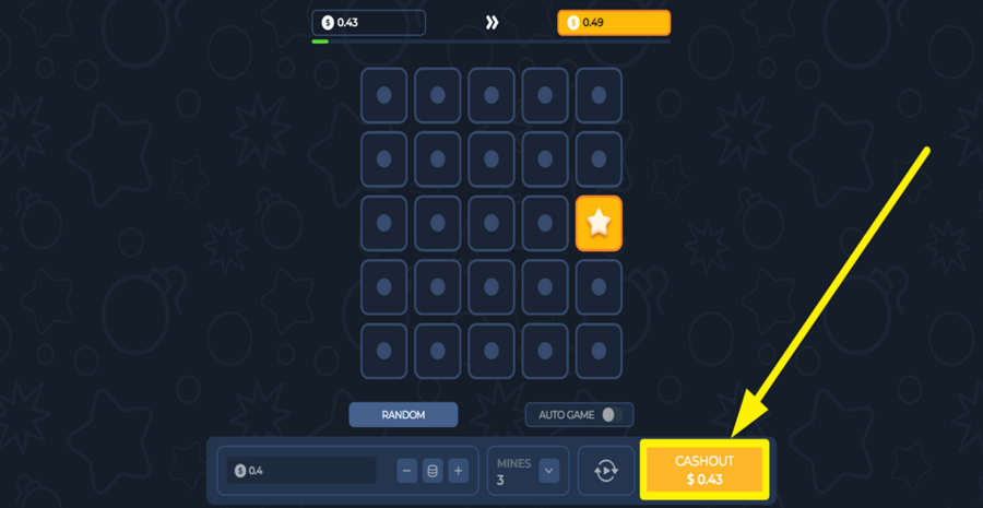 Lucky Mines Cash Out