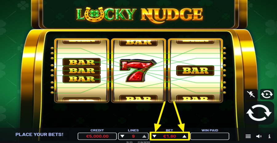Lucky Nudge Adjust Bet
