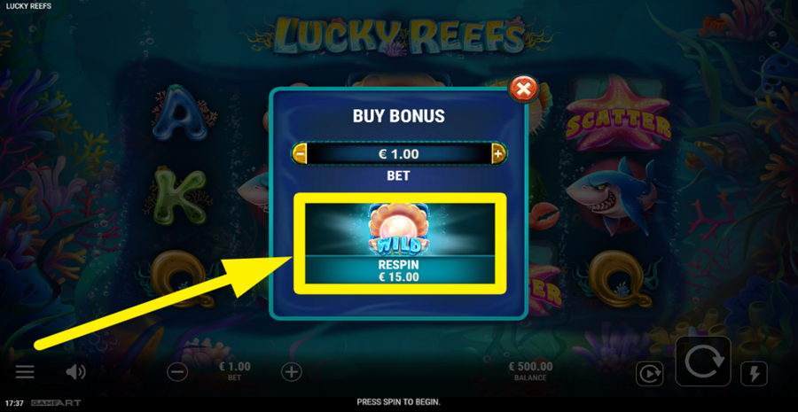 Lucky Reefs Buy Bonus