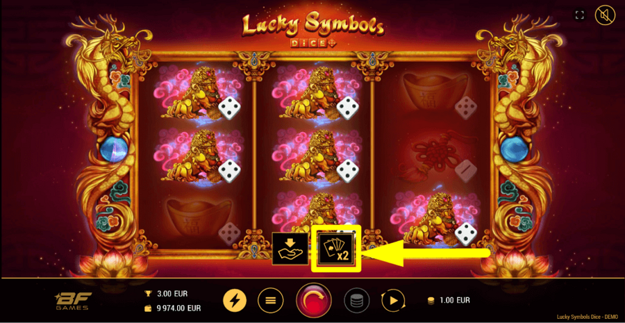 Lucky Symbols Dice Gamble Feature