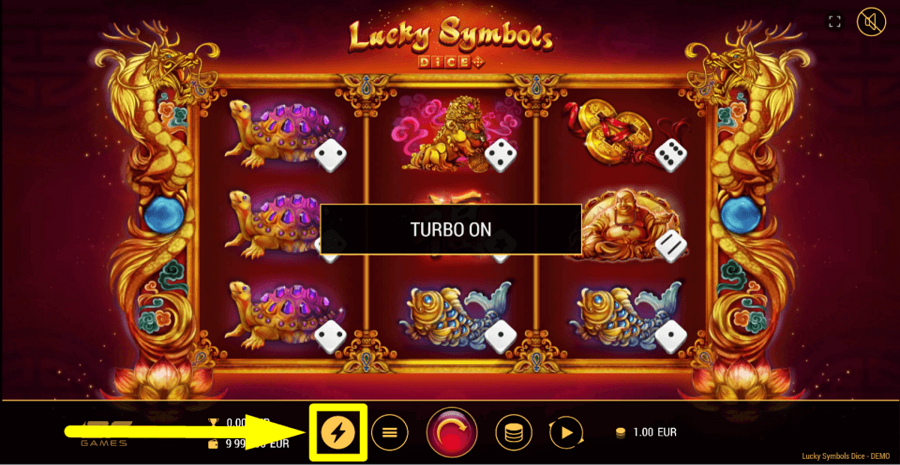 Lucky Symbols Dice Turbo Feature