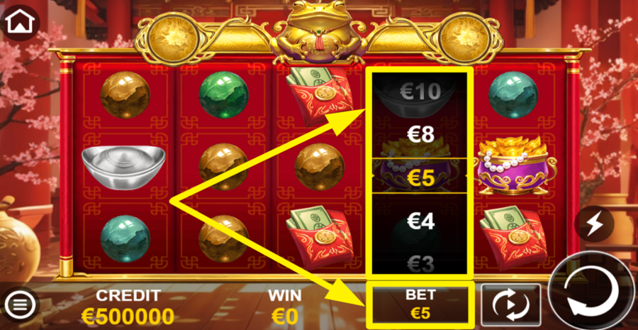 Lucky Toad Adjust Bet