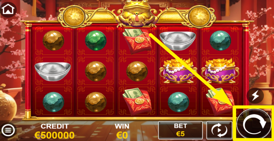 Lucky Toad Spin Button