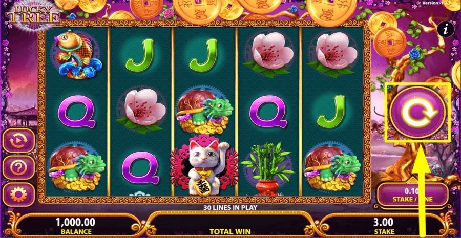 Lucky Tree Spin Button