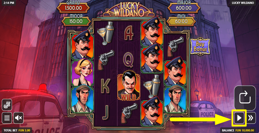 Lucky Wildano Autoplay Feature