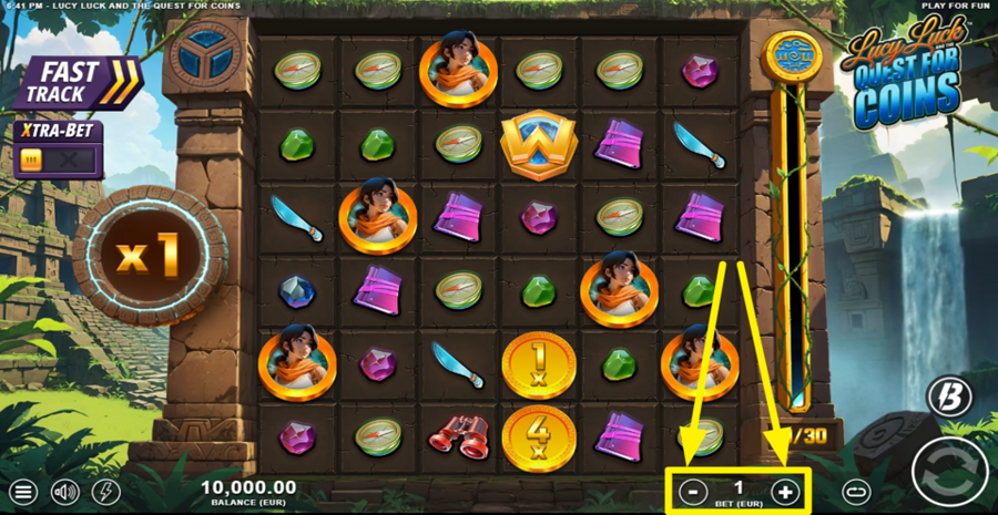 Lucy Luck And The Quest For Coins Adjust Bet